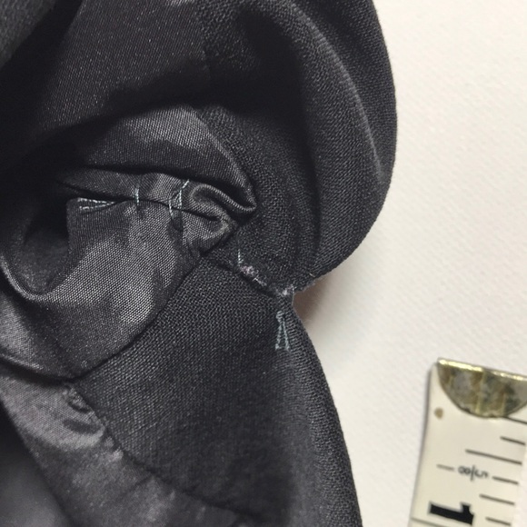 Classiques Entier Vintage Black Wool Pencil Skirt, Side Slit - Picture 5 of 6